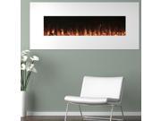 Northwest 50 inch White Electric Wall Mounted Color Changing Fireplace