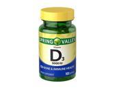 Spring Valley Vitamin D 3 Maximum Strength Softgels 5000 Iu Dietary Supplement 100 ct