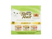 Purina Fancy Feast Classic Poultry Beef Feast Variety Cat Food 30 3 oz. Cans