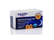 Equate Nighttime Mini Caplets Sleep Aid 100 Ct