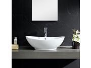 Fine Fixtures White Vitreous China Oval Vessel Sink