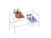 Whitmor Expandable and Stackable Shoe Rack White