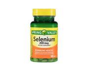 Spring Valley Selenium Dietary Supplement Tablets 200 mcg 100 count