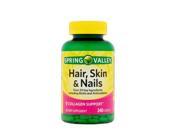 Spring Valley Hair Skin Nails Plus Biotin Dietary Supplement Caplets 240 count