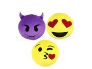 Emoji Expressions 3 Piece Emoji Pillow Set