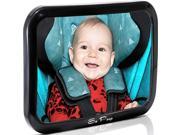 So Peep Baby Car Mirror - Adjustable  Extra Large Backseat Safety Mirrors with Wide-Angle View and Headrest Straps for Rear-Facing Infant Car Seats