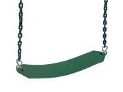 Swing Set Stuff Belt Seat With 5.5Ft Coated Chain Green SSS Logo Sticker