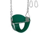 Swing Set Stuff Highback 1 2 Bucket Swing Seat With Chains and Hooks Green SSS Logo Sticker