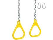 Swing Set Stuff Trapeze Rings With Chains Yellow SSS Logo Sticker