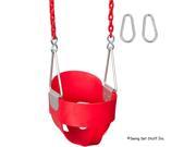 Swing Set Stuff Highback Full Bucket Swing Seat With 8.5 Ft Coated Chains Red SSS Logo Sticker
