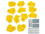 Swing Set Stuff Textured Rock Holds Set of 12 With Mounting Hardware Yellow SSS Logo Sticker