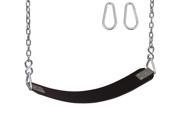 Swing Set Stuff Commercial Rubber Belt Seat With 5.5 Ft Chains and Hooks Black SSS Logo Sticker