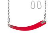 Swing Set Stuff Commercial Rubber Belt Seat With 5.5 Ft Chains and Hooks Red SSS Logo Sticker