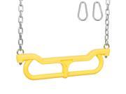 Swing Set Stuff Combo Trapeze with 3 Ft Uncoated Chain Yellow SSS Logo Sticker