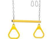Swing Set Stuff Trapeze Bar Rings With Uncoated Chain Yellow SSS Logo Sticker
