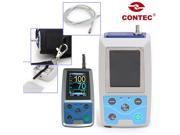 USA!!CONTEC Hand held ABPM50 Ambulatory Blood Pressure Monitor adult bp Cuff PC software pulse oximeter LED free gift