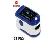 USA Shipping.CONTEC New CMS50D Blue Fingertip Pulse Oximeter OLED display Blood oxygen Monitor SPO2 PR monitor CE FDA approven