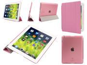 Magnetic Ultra Thin Smart Cover Back Case For Apple Ipad 3 Sleep Wake Up Pink Color Free gifts US ship