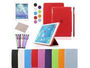 Tablet cases PU Leather Magnetic Smart Cover Clear Hard PC Back Case for iPad Air ipad 5 Stylus Screen Protector Cleaning Cloth