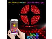 AMT Phone APP Control LED Strip Lighting 5M 16.4ft 300LEDs Flexible Color Changing Waterproof Full Kit with APP Receiver