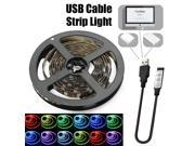 AMT USB Cable Light Strip Flexible Waterproof 5V RGB Ribbon 12 14LM IP65 120 Degree with 1M 3.28ft 60LED 5050 SMD