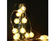 20 LEDS Snowball Warm White Battery Operated String Lights for Wedding Christmas Party