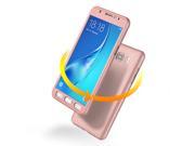 For Samsung Galaxy J5 2016 Version Galaxy J5108 Hybrid 360° Full Body Protection Acrylic Hard Case Skin Tempered Glass