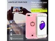 Multifunctional LED Light Up Selfie Phone Case 3500 mAh Mobile Power Ring Holder for iPhone 7 Plus