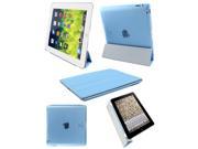 iPad 2 Smart Cover PU Leather Magnetic Case Stand Wake Up Sleep Color_Blue