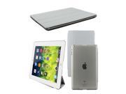iPad 2 Smart Cover PU Leather Magnetic Case Stand Wake Up Sleep Color_Grey