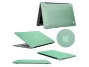 Hard PC Case Crystal Surface Protective Shell Flannel Sleeve for Apple 13 inch MacBook Air [A1466] [A1369] Green PT9106