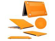 Hard PC Case Crystal Surface Protective Shell Flannel Sleeve for Apple 13 inch MacBook Air [A1466] [A1369] Orange PT9107