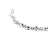 Glamorousky High Quality Fantastic Circle Bracelets with Silver Swarovski Element Crystals Length 22cm About 8.7 inch