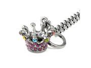 Glamorousky High Quality Crown Bracelet with Multi color Swarovski Element Crystals Length 30cm About 11.8 inch