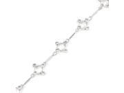 Glamorousky High Quality Elegant Bracelet with Silver Swarovski Element Crystals Length 16.5cm About 6.5 inch