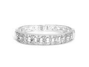 Glamorousky High Quality Antique Bangle with Silver CZ Bead Length 17.5cm About 6.9 inch