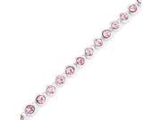 Glamorousky High Quality Cutie Dots Bracelet with Pink Swarovski Element Crystals Length 18cm About 7.1 inch
