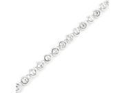 Glamorousky High Quality Cutie Dots Bracelet with Silver Swarovski Element Crystals Length 18cm About 7.1 inch
