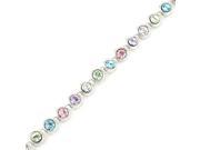 Glamorousky High Quality Cutie Dots Bracelet with Multi Color Swarovski Element Crystals Length 18cm About 7.1 inch