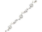 Glamorousky High Quality Sparkling Bracelet with Silver Swarovski Element Crystals Length 16.5cm About 6.5 inch