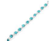 Glamorousky High Quality Cutie Dots Bracelet with Blue Swarovski Element Crystals Length 18cm About 7.1 inch