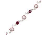 Glamorousky High Quality Sparkling Bracelet with Violet Swarovski Element Crystals Length 16.5cm About 6.5 inch