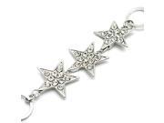 Glamorousky High Quality Silver Star Bracelet with Swarovski Element Crystals Length 20cm About 7.9 inch