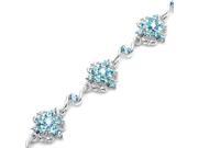 Glamorousky High Quality Antique Chain Bracelet with Blue Swarovski Element Crystals Length 17cm About 6.7 inch