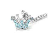Glamorousky High Quality Crown Bracelet with Blue Swarovski Element Crystals Length 30cm About 11.8 inch
