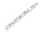 Glamorousky High Quality Glistening Bracelet with Silver Swarovski Element Crystals Length 20cm About 7.9 inch