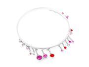 Glamorousky High Quality Enchanting Bangle with Pink and Red Swarovski Element Crystals