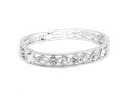 Glamorousky High Quality Antique Bangle with Silver CZ Bead
