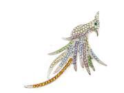 Glamorousky High Quality Elegant Phoenix Brooch with Multi color Swarovski Element Crystals