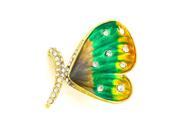Glamorousky High Quality Dazzling Butterfly Brooch with Silver Swarovski Element Crystal